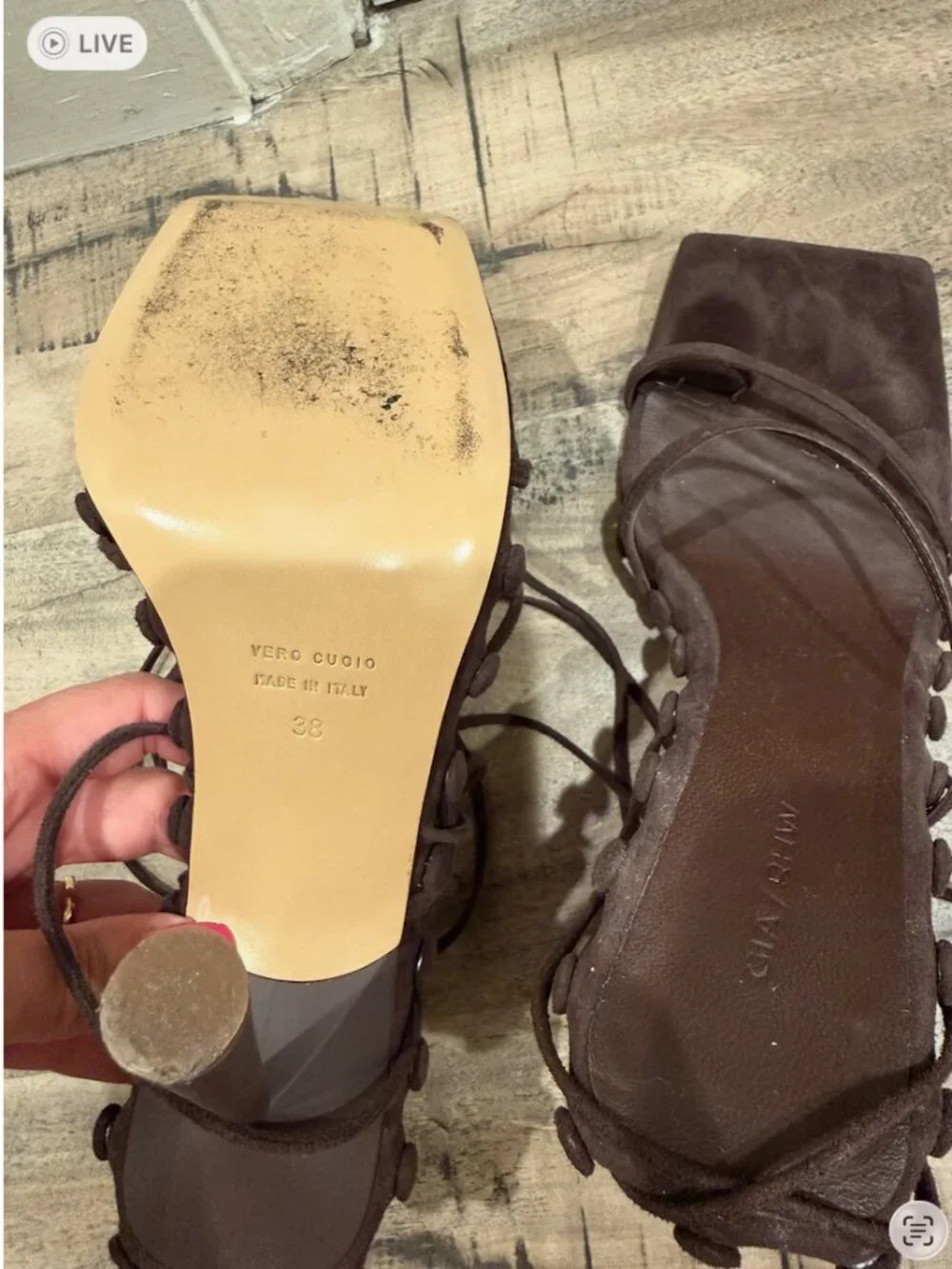 GIA/RHW Rosie suede sandals - Brown size 38